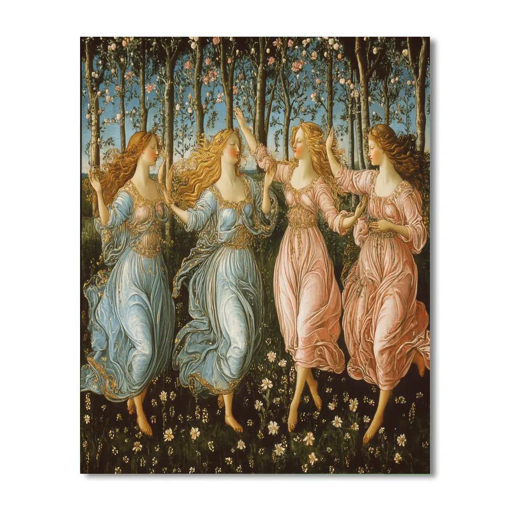 Botticelli Inspired Mythical Springtime Painting by numbers kit