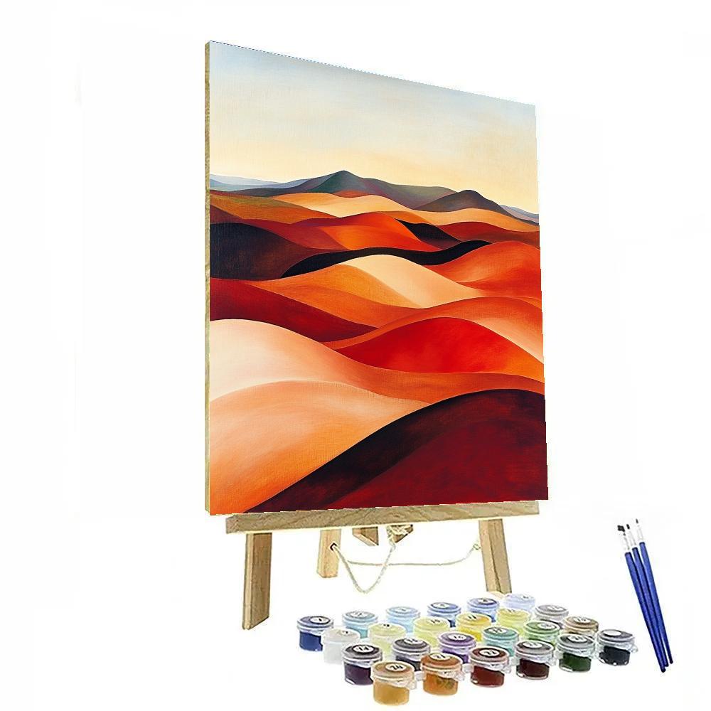 Georgia OKeeffe Inspired Desert Landscape painting number kit