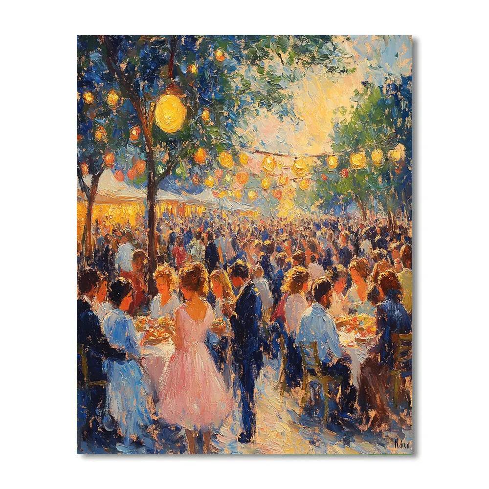 Pierre Auguste Renoir Inspired Festival Crowd Paint by numbers kits