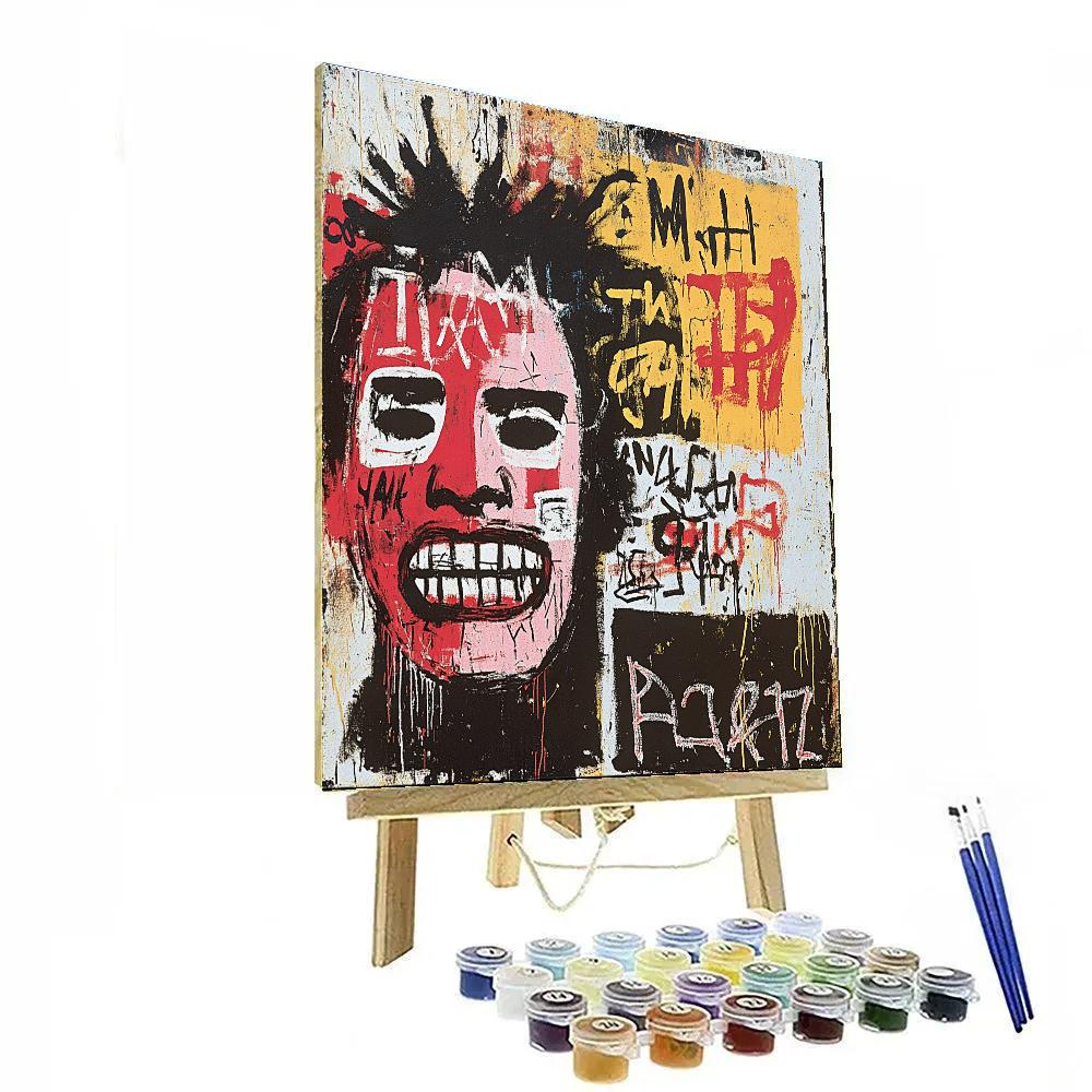 Jean Michel Basquiat Inspired Urban Graffiti paint by numbers