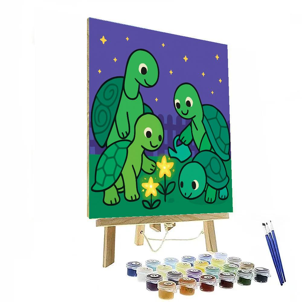Galactic Garden Turtles Paint by numbers art