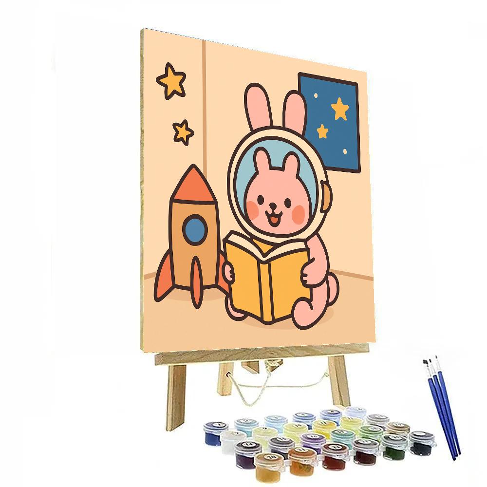Rocket Rabbit Reading Club Paint by numbers art