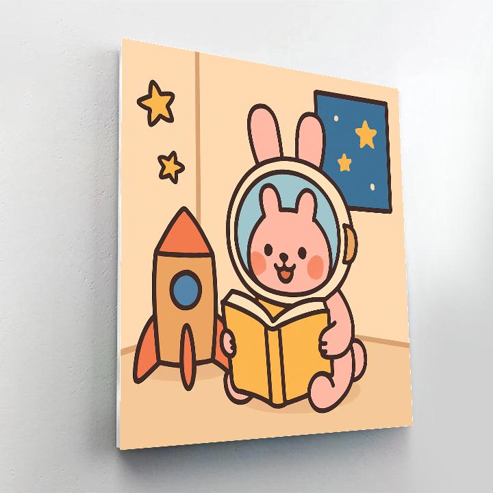 Rocket Rabbit Reading Club Paint by numbers art