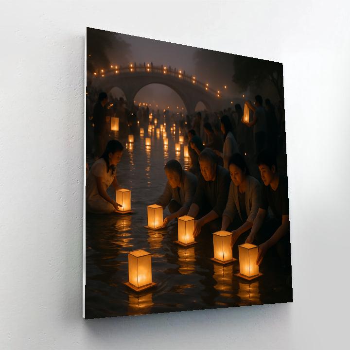 Yuanxiao Lantern River Festival DIY paint by numbers