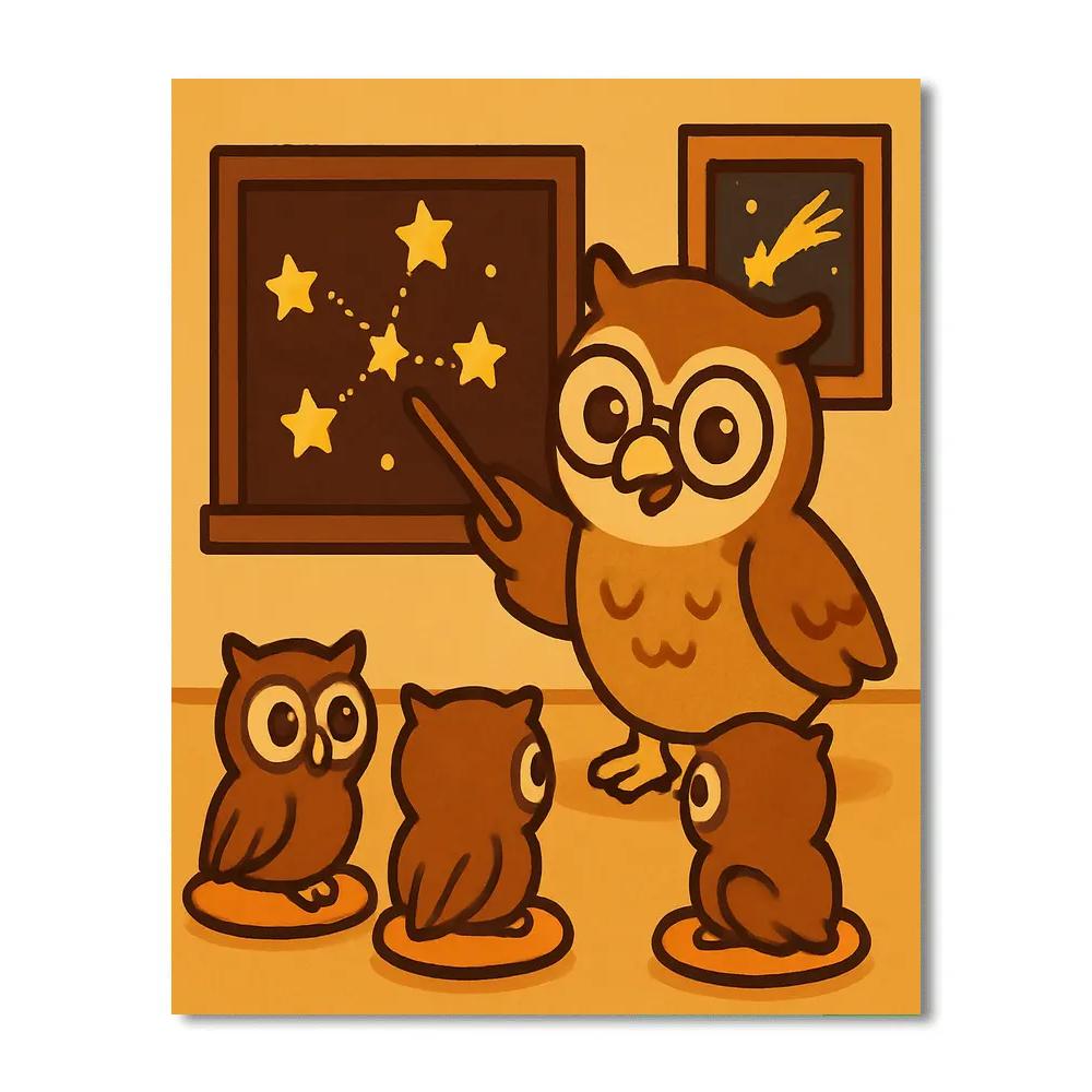 Comet Classroom Owls Paint by numbers kits