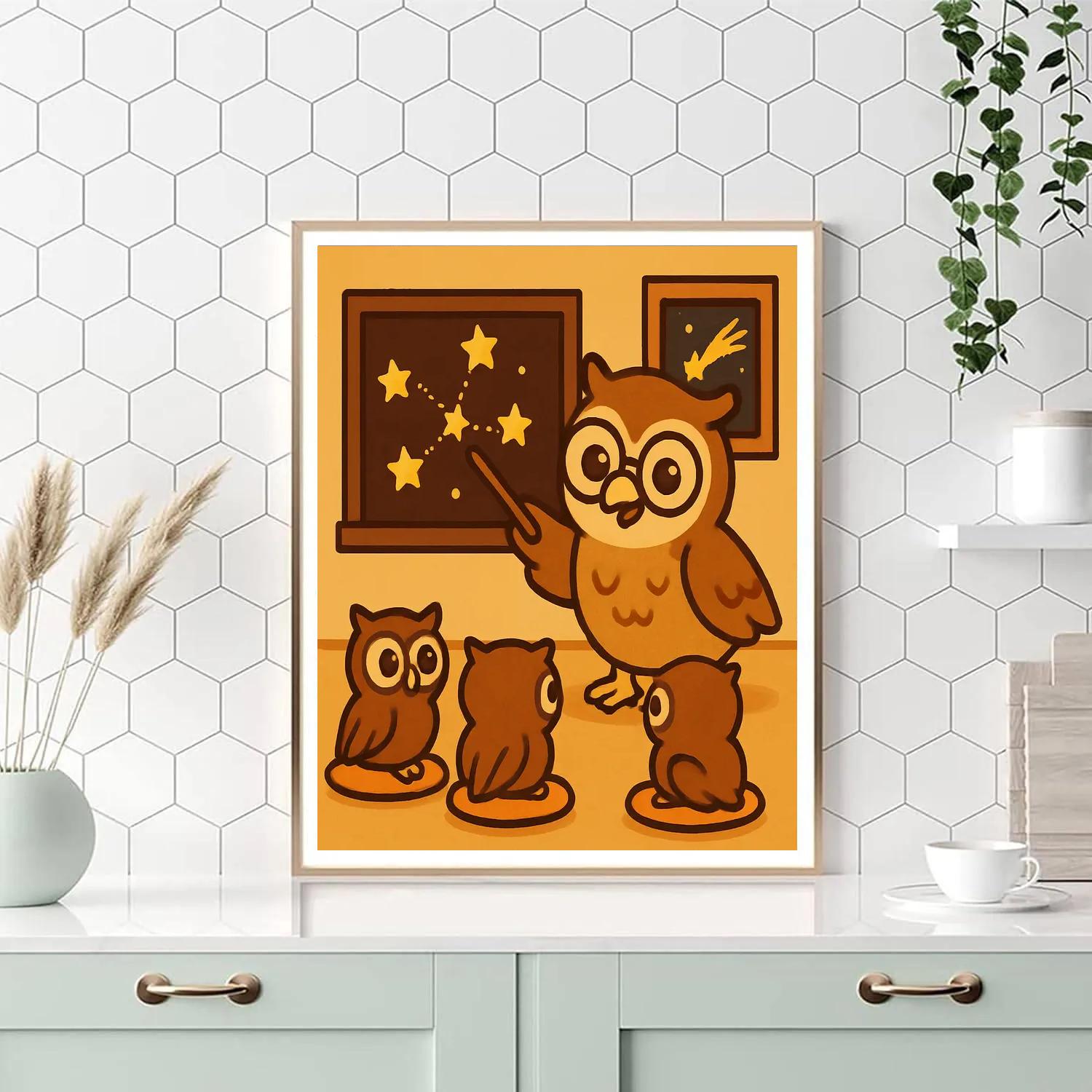 Comet Classroom Owls Paint by numbers kits