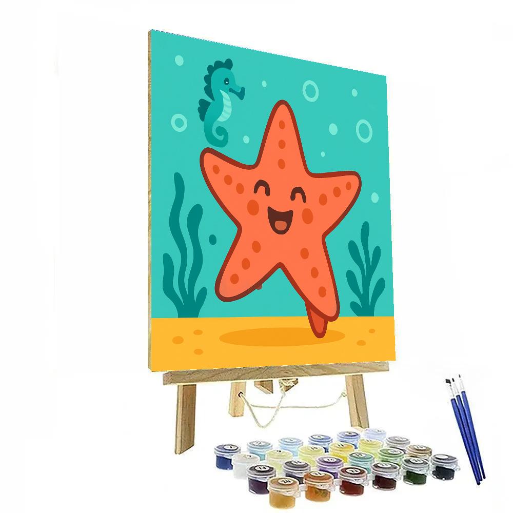 Underwater Starfish Circus paint by color