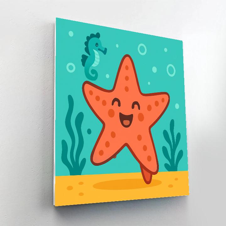 Underwater Starfish Circus paint by color