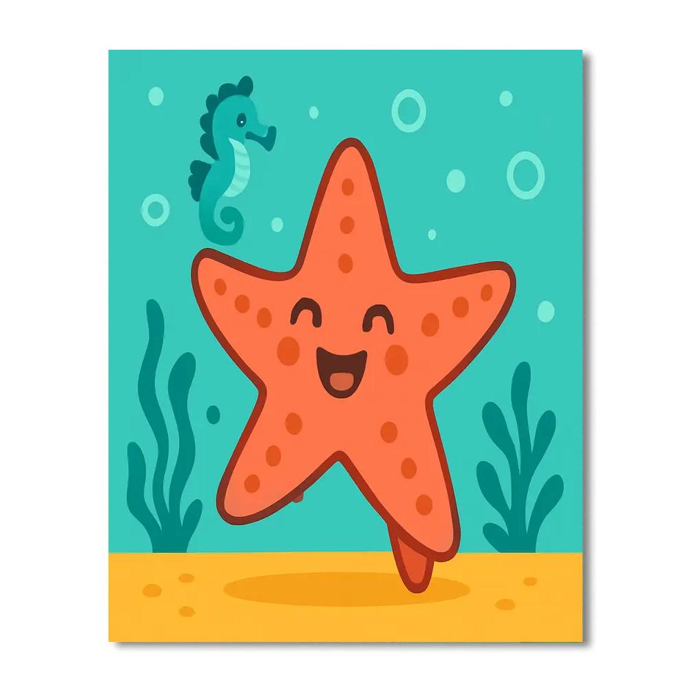 Underwater Starfish Circus paint by color