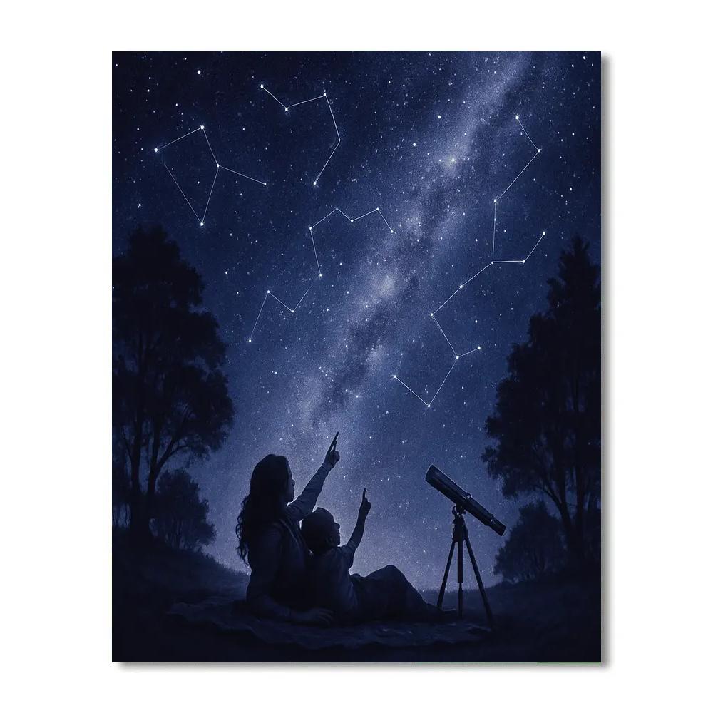 Stargazing Together Painting by numbers kit