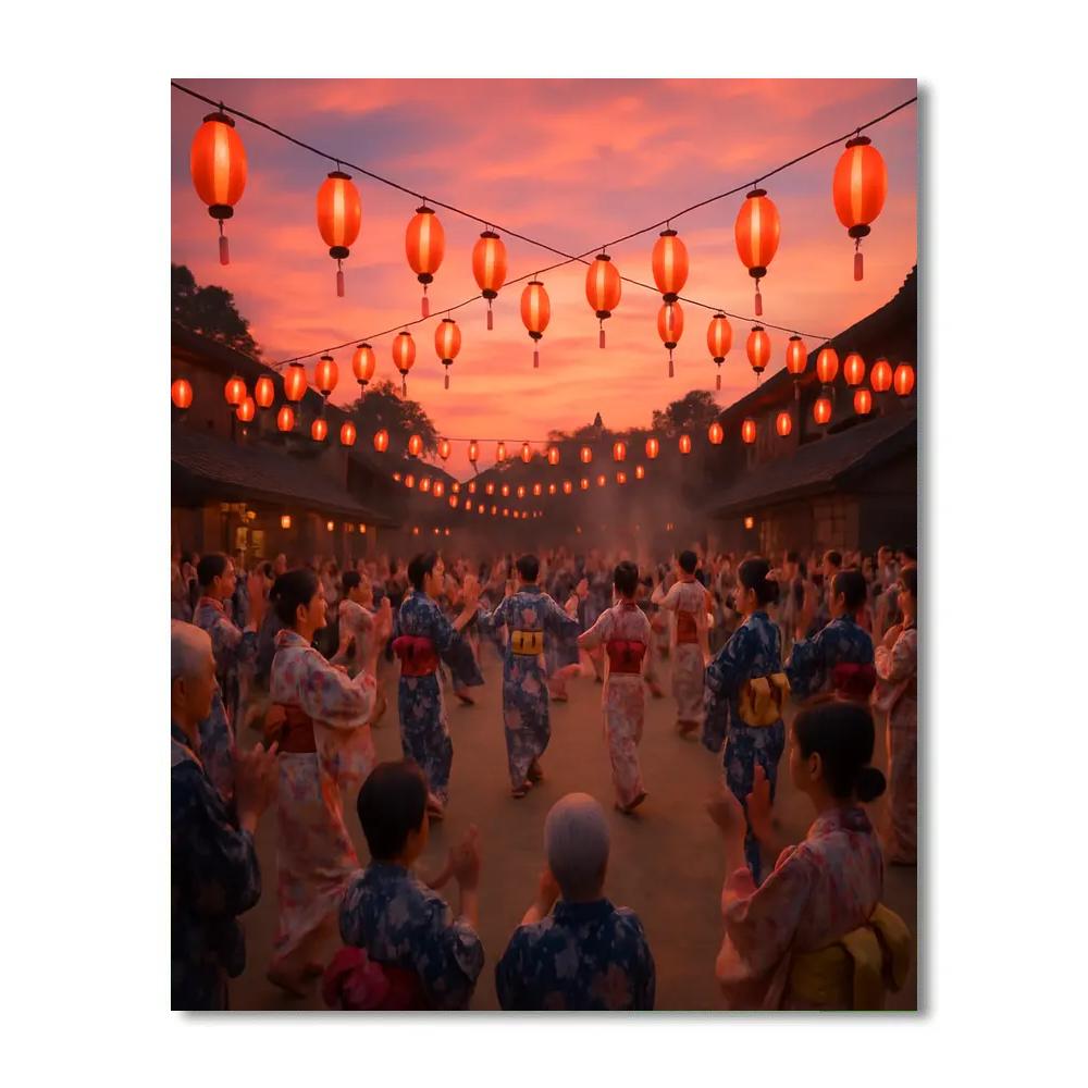 Obon Festival Dance Circle In Japan Paint by numbers kits