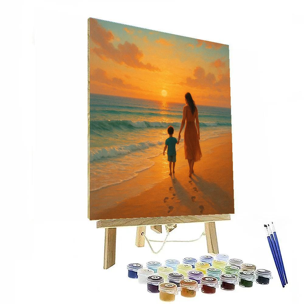 Sunset Seaside Stroll Numbered painting kits