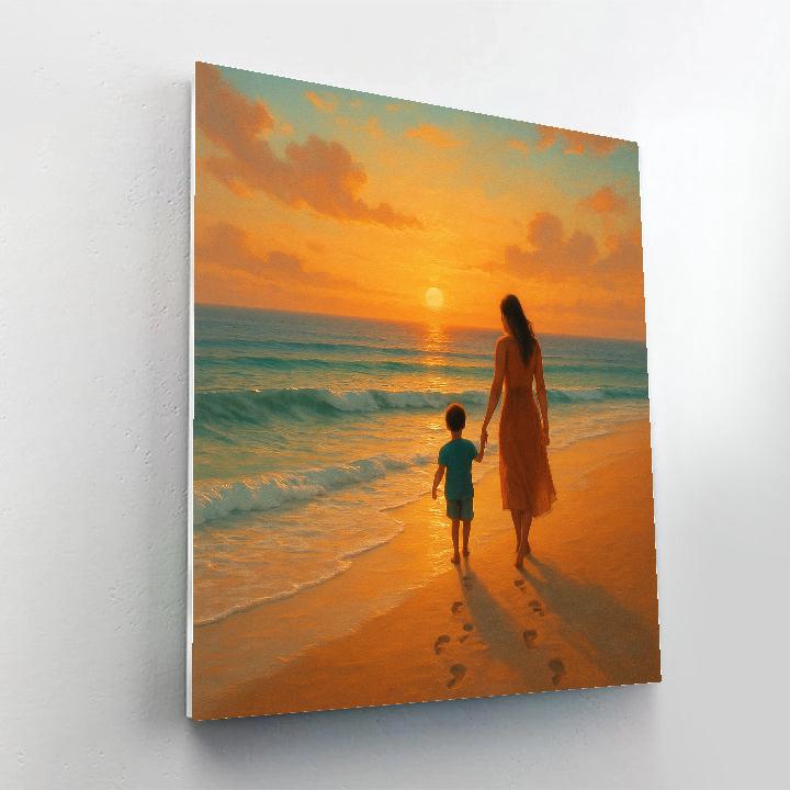 Sunset Seaside Stroll Numbered painting kits