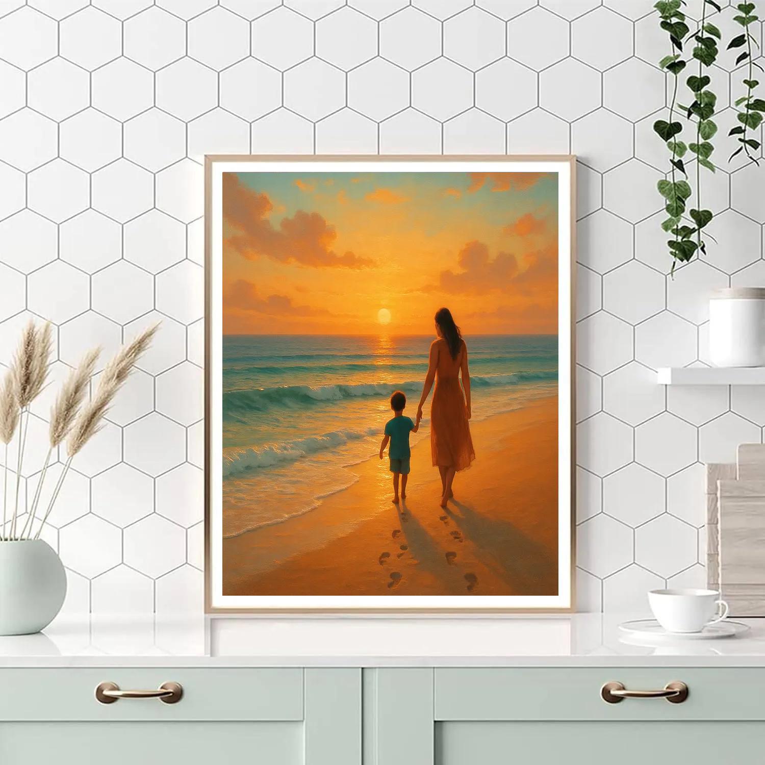 Sunset Seaside Stroll Numbered painting kits