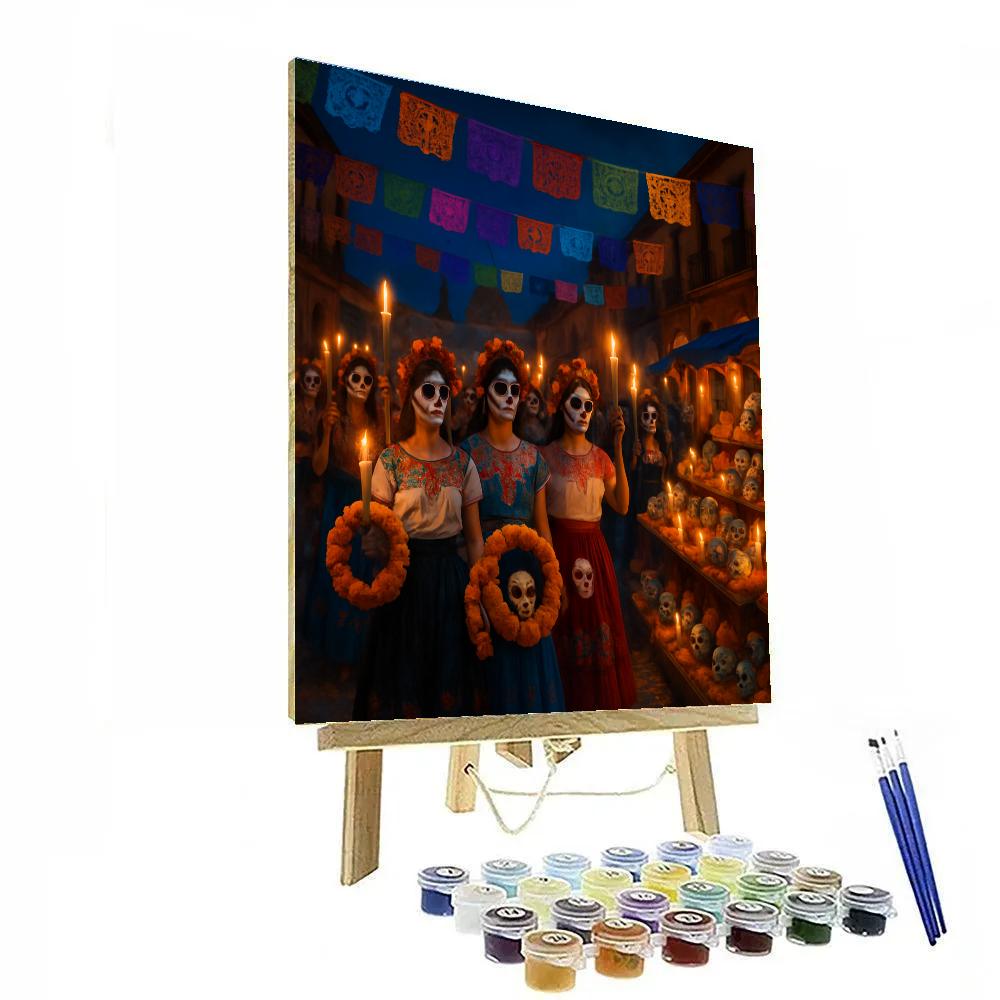 Dia De Los Muertos Street Celebration Paint by numbers kits