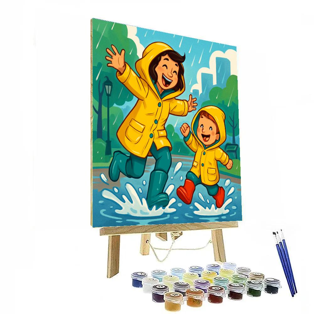 Raincoat Dance Numbered painting kits