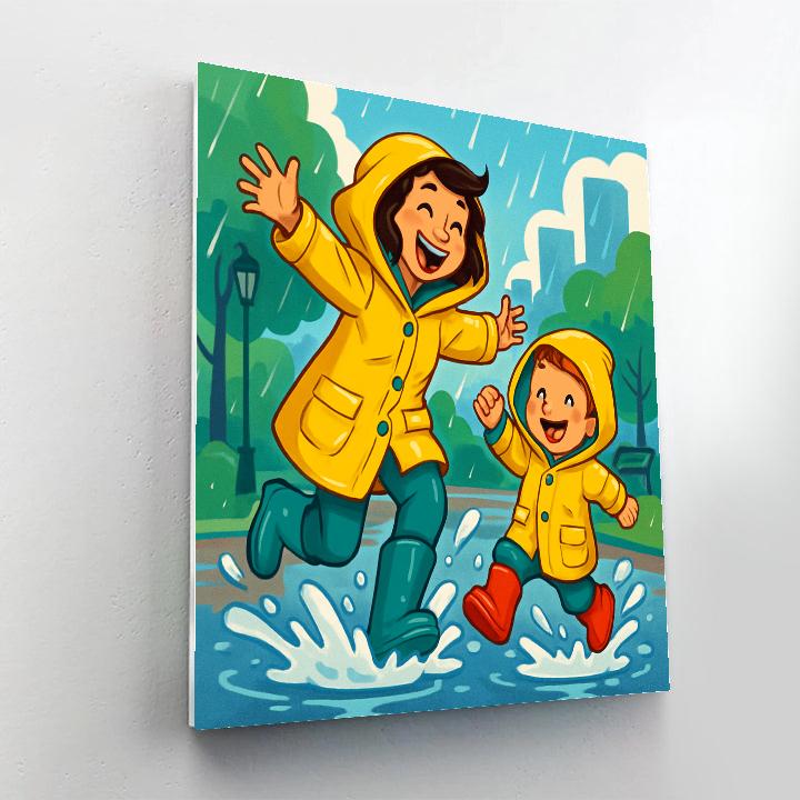 Raincoat Dance Numbered painting kits