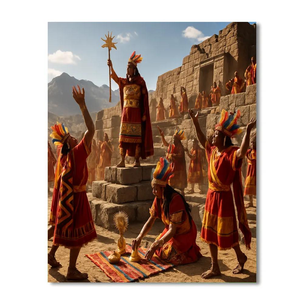 Inti Raymi Festival In Cusco Peru paint by number