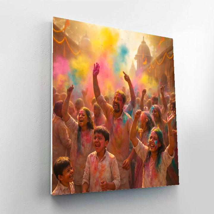 Holi Festival Of Colors In Vrindavan Painting by numbers kit