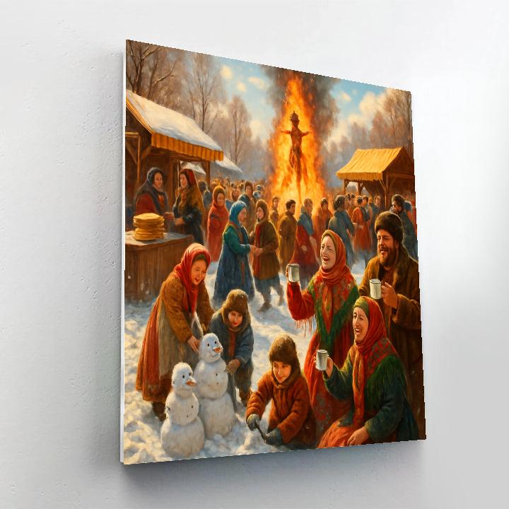 Maslenitsa Festival Celebration paint by numbers
