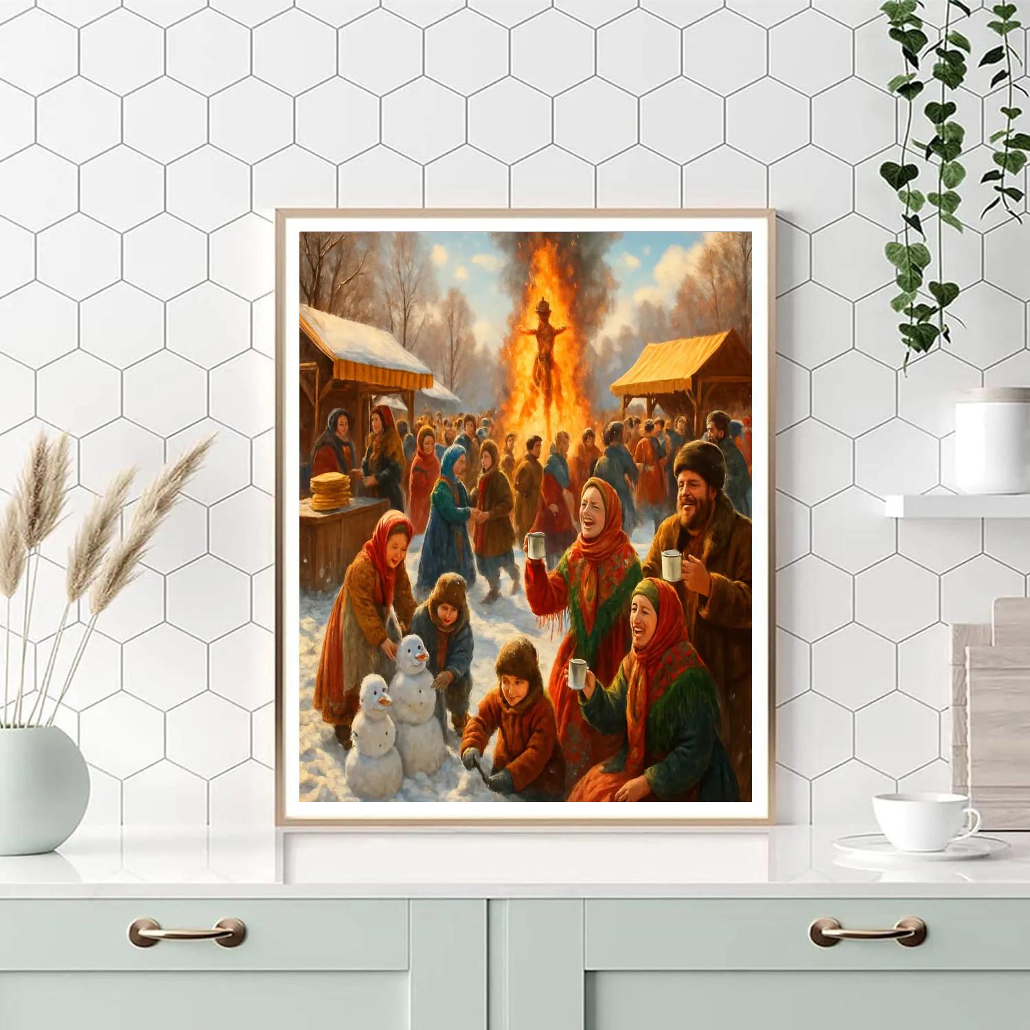Maslenitsa Festival Celebration paint by numbers