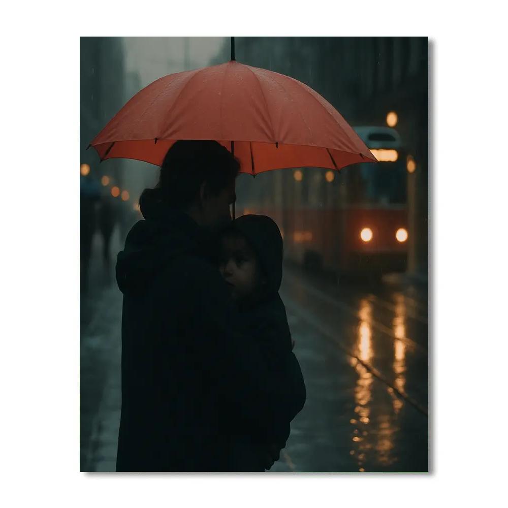 Shared Umbrella Commute Paint by numbers kits