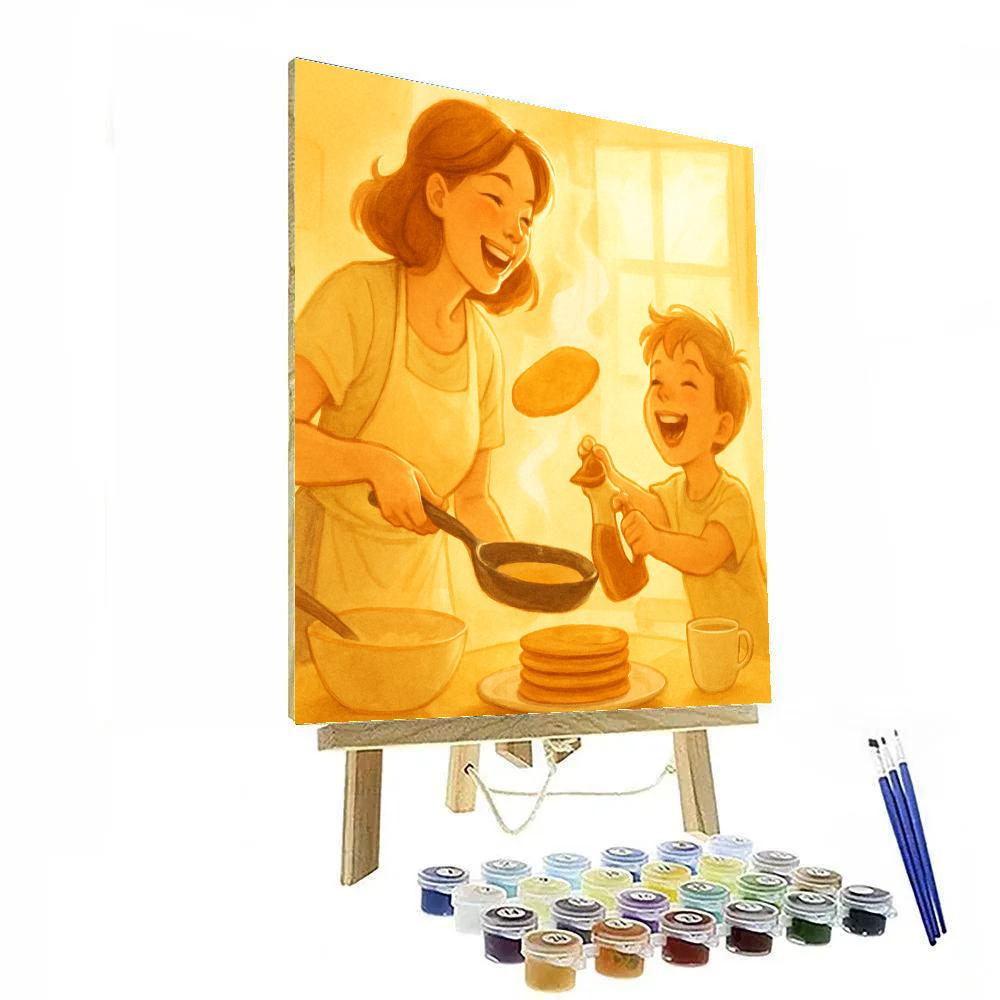 Pancake Flipping Morning painting number kit