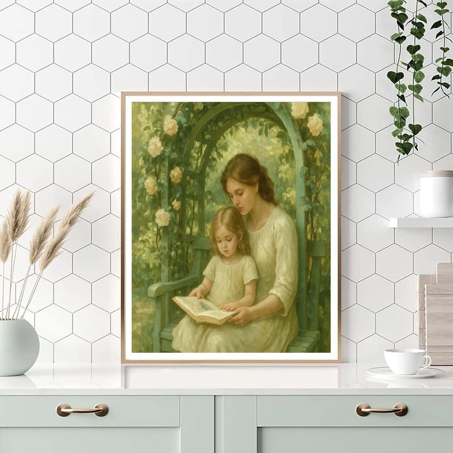Quiet Garden Reading Paint by numbers kits