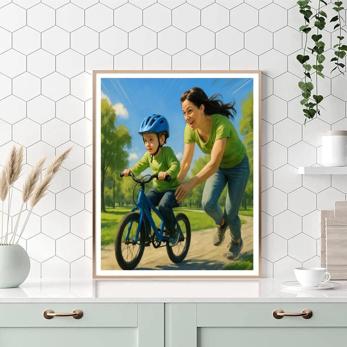 Bicycle Lessons painting number kit