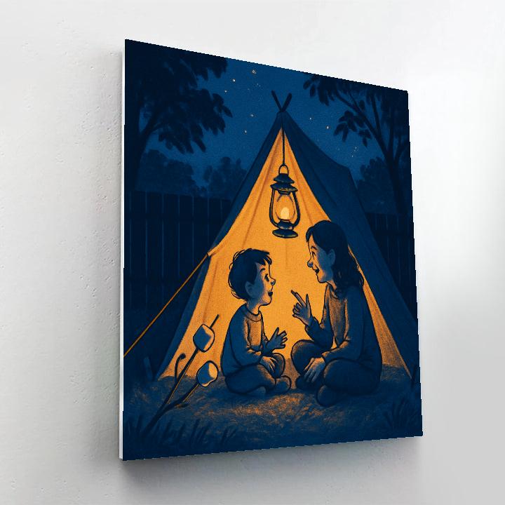 Backyard Camping Adventure Number painting