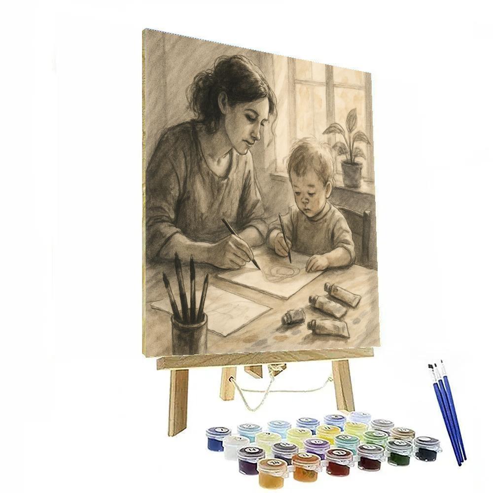 Morning Sketching Class paint by numbers