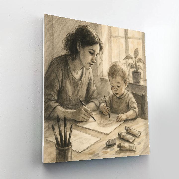 Morning Sketching Class paint by numbers