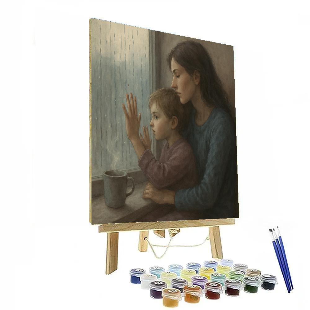 Rainy Window Observers Numbered painting kits