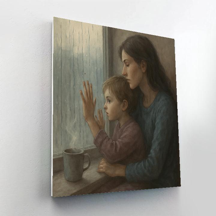 Rainy Window Observers Numbered painting kits