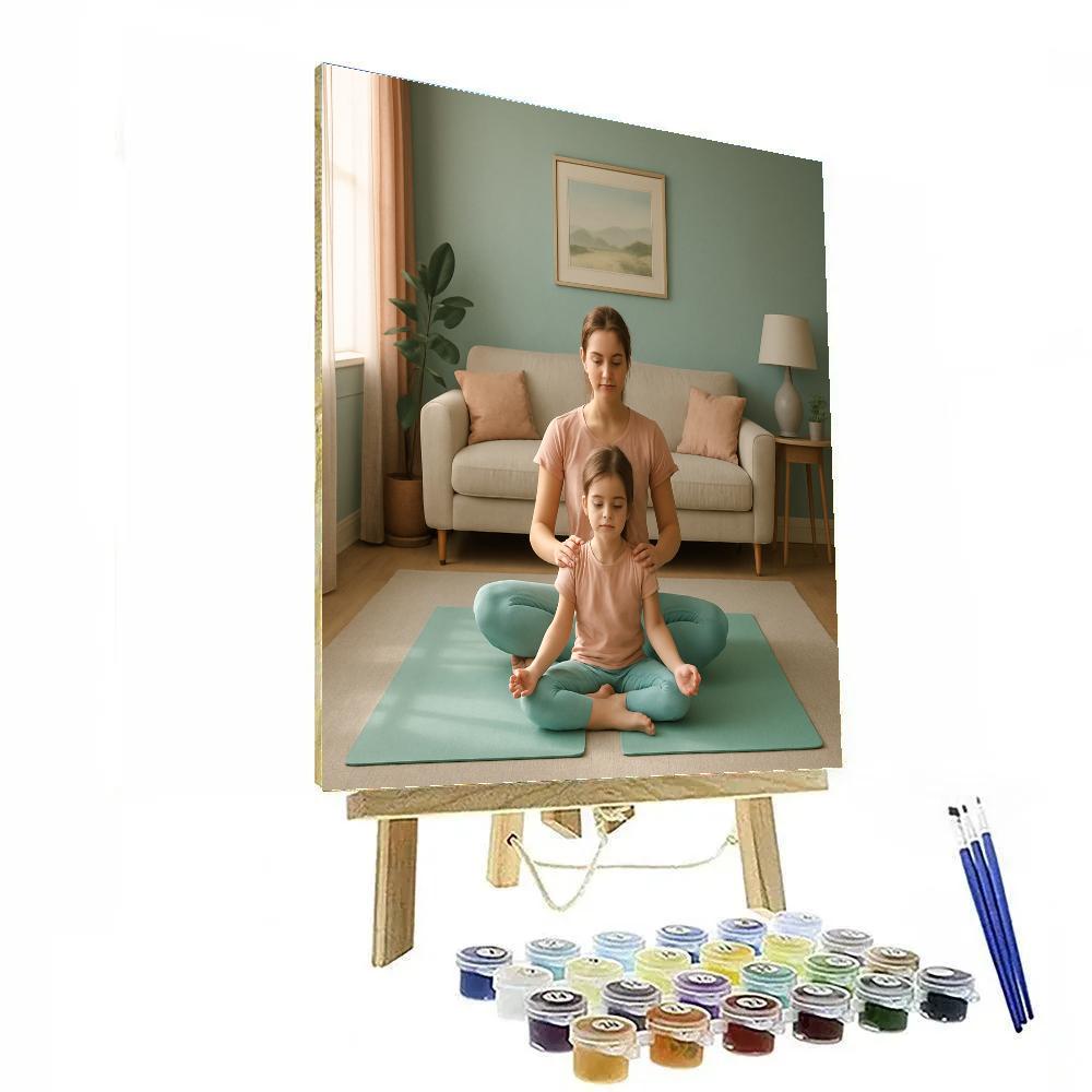 Sunrise Yoga Stretch DIY paint by numbers