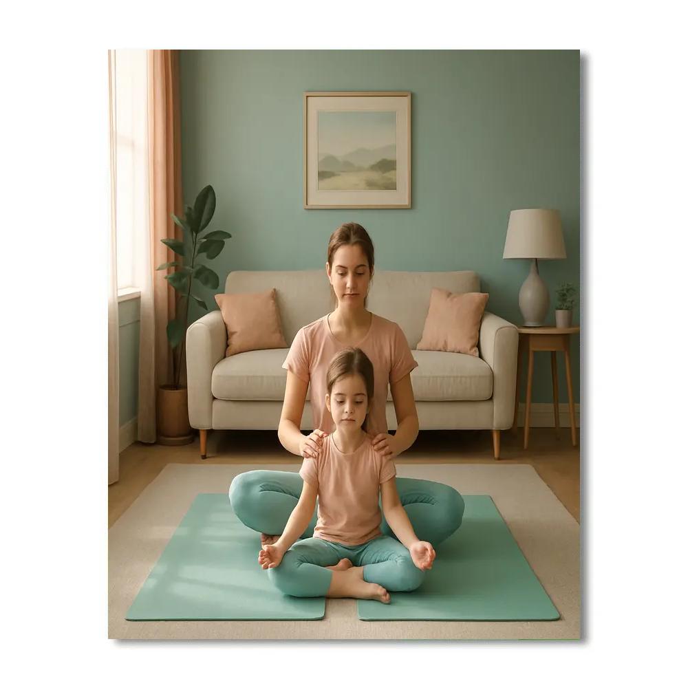 Sunrise Yoga Stretch DIY paint by numbers