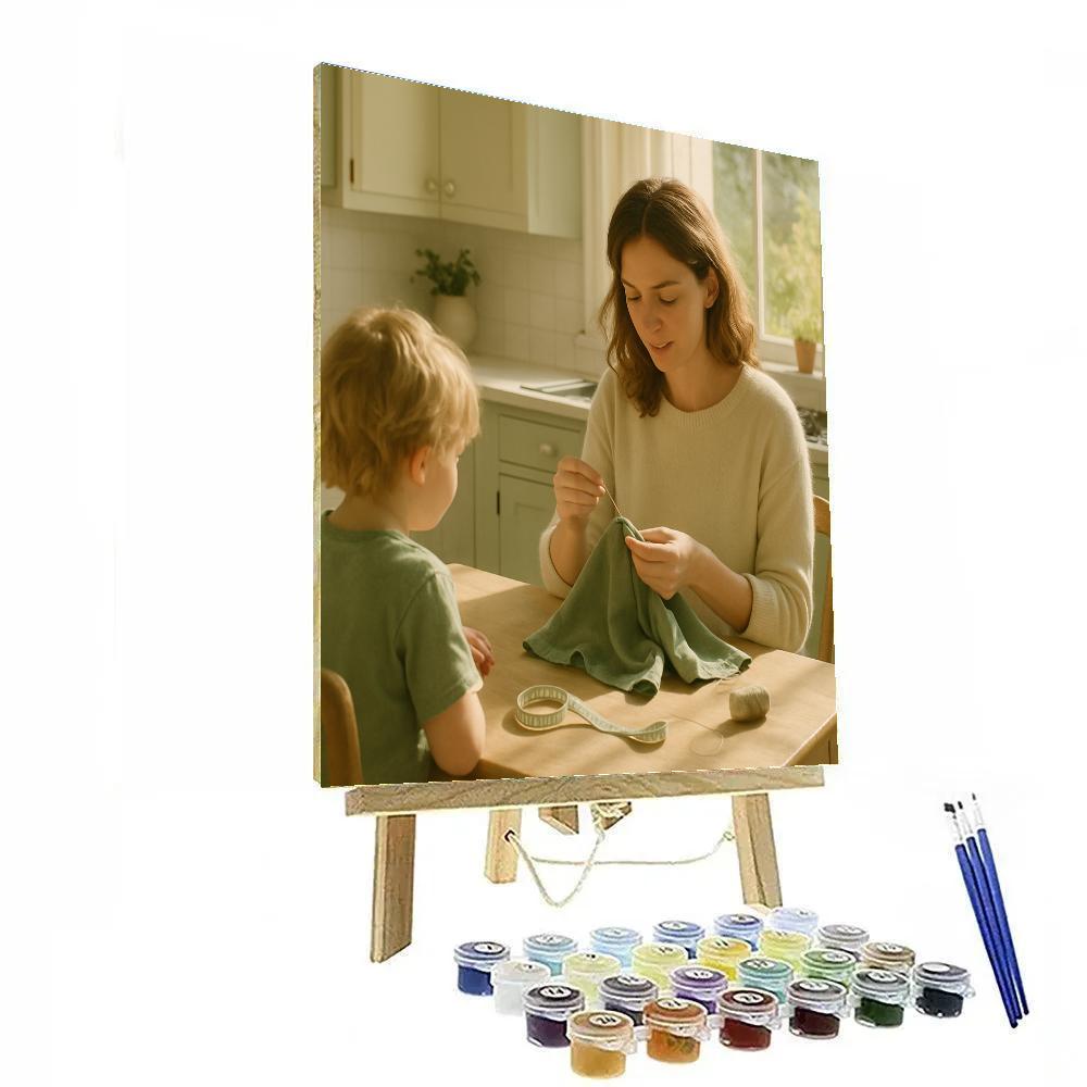 Quiet Kitchen Sewing paint by numbers