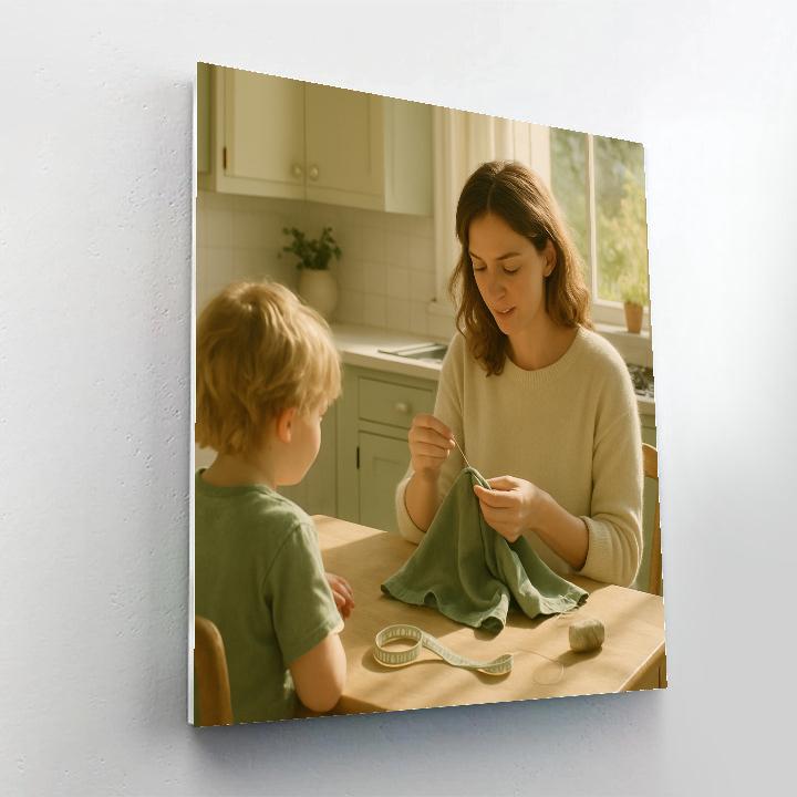 Quiet Kitchen Sewing paint by numbers