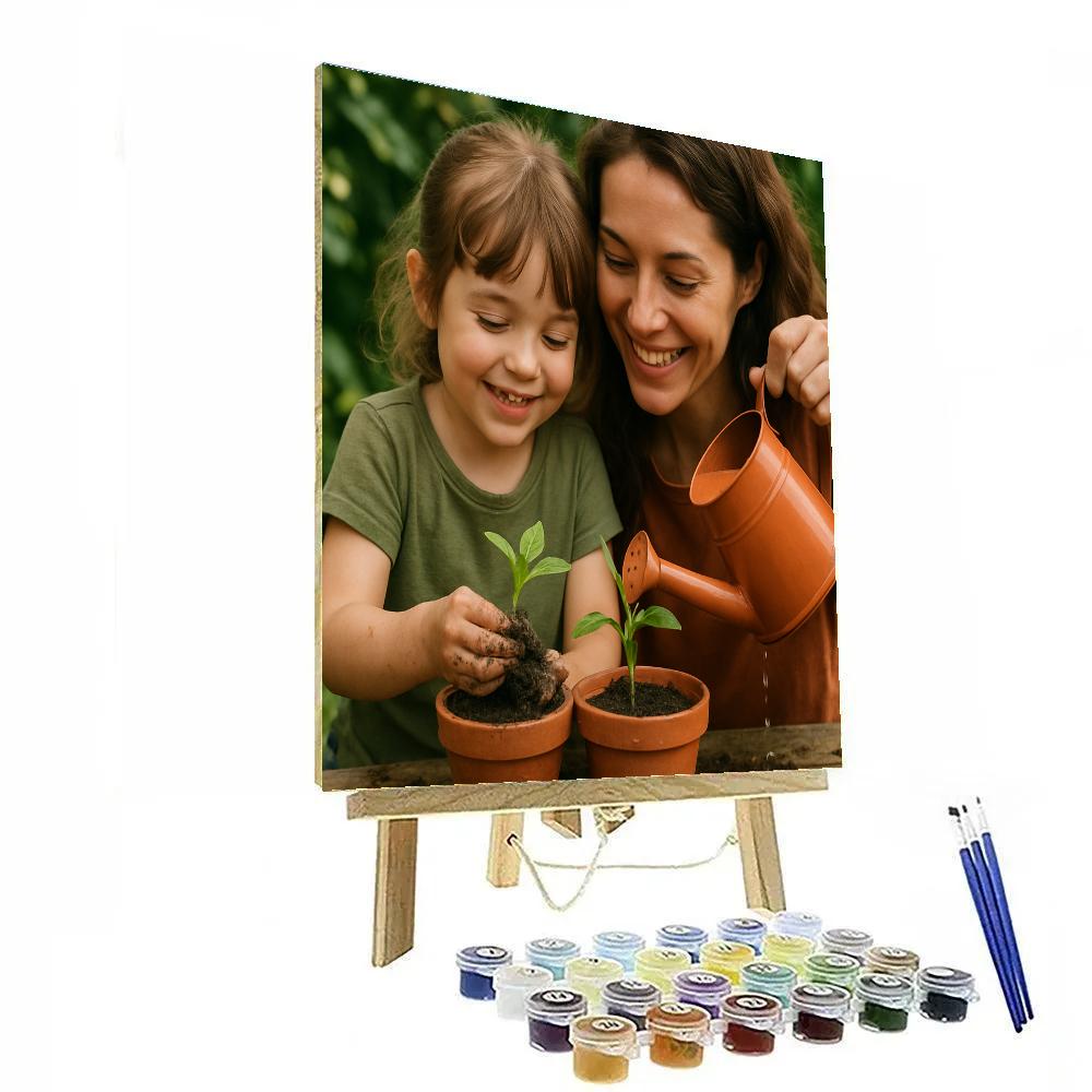 Backyard Garden Planting DIY paint by numbers