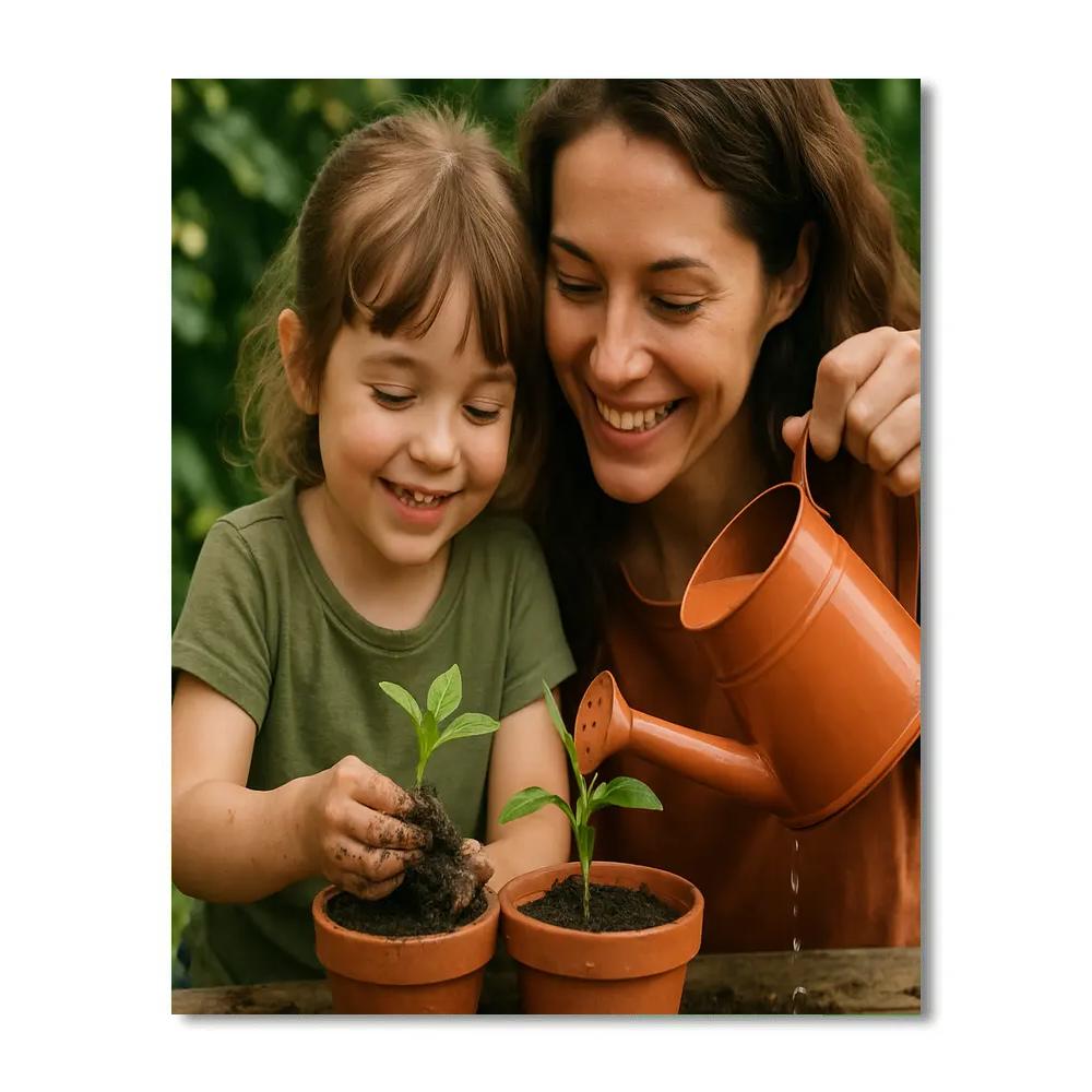 Backyard Garden Planting DIY paint by numbers