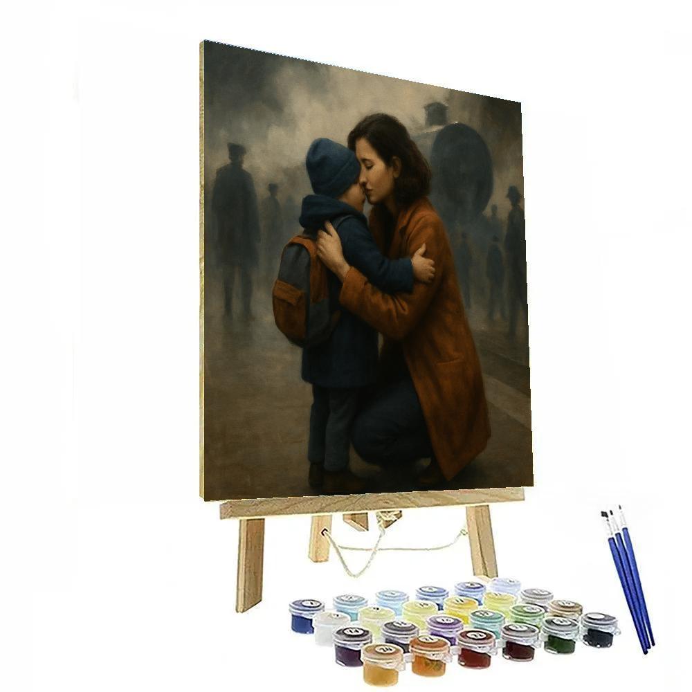 Train Station Farewell paint by number