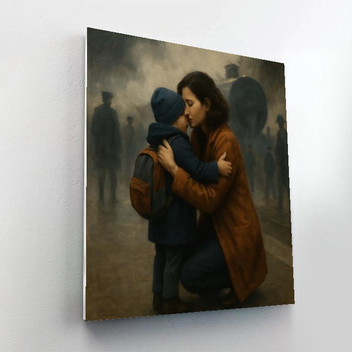 Train Station Farewell paint by number