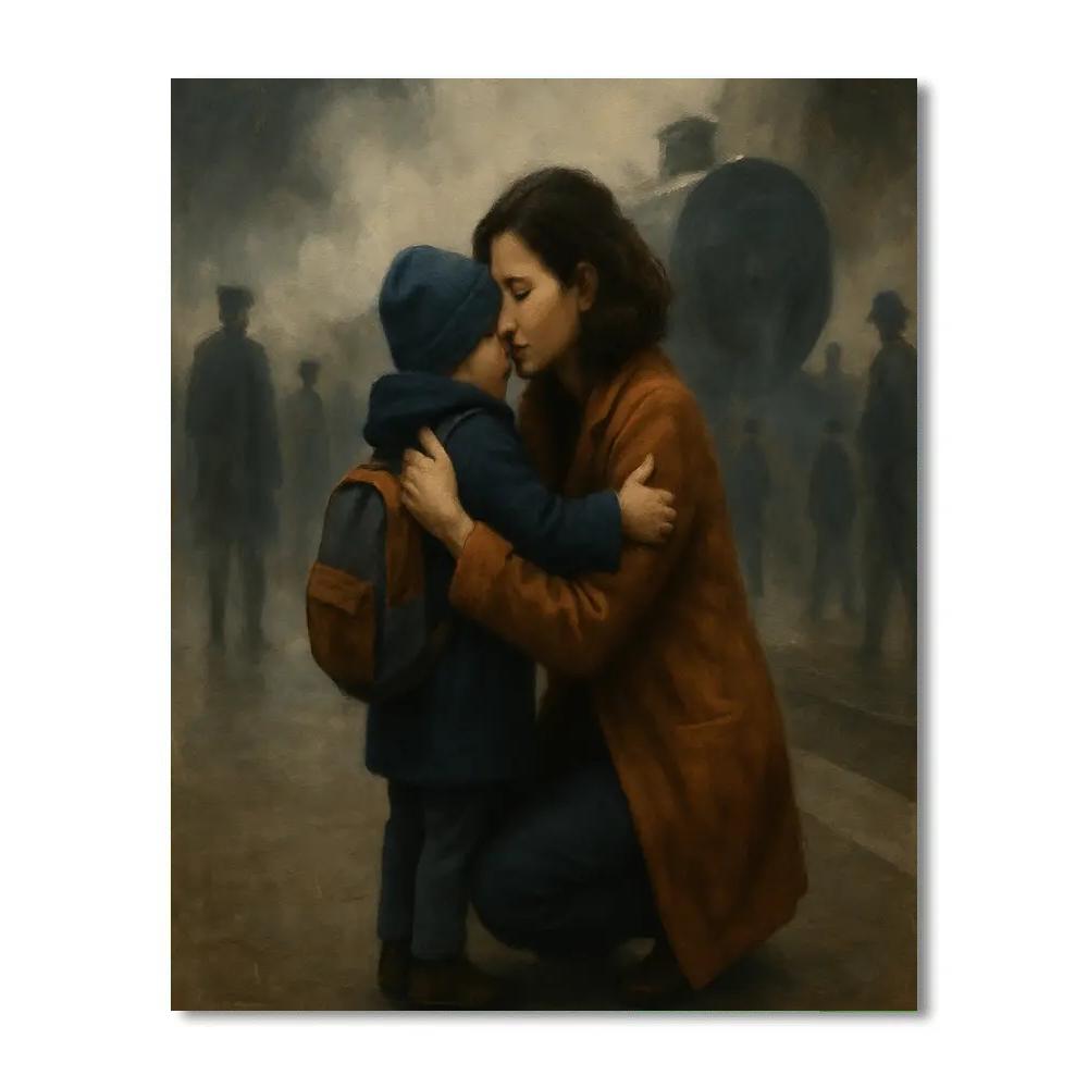 Train Station Farewell paint by number