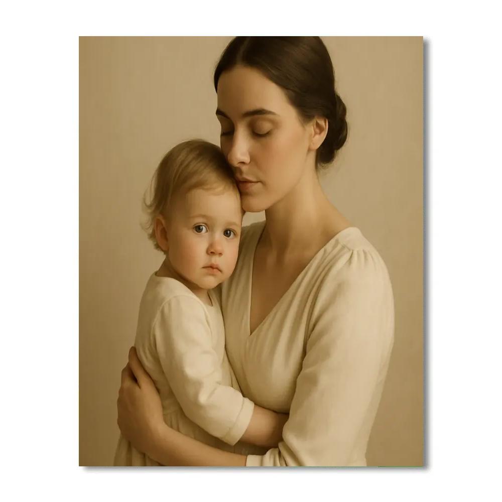 Sunlit Portrait In Studio DIY paint by numbers