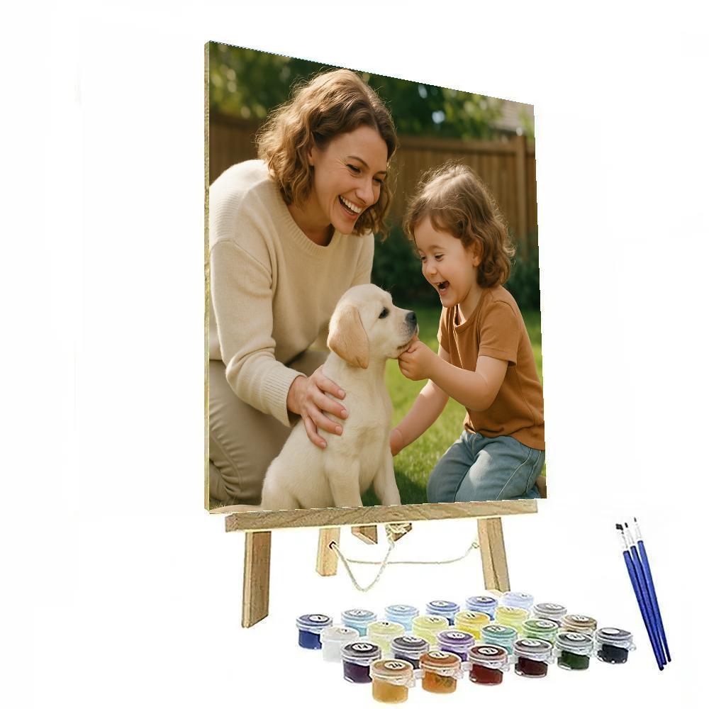 Puppy Introduction Number painting