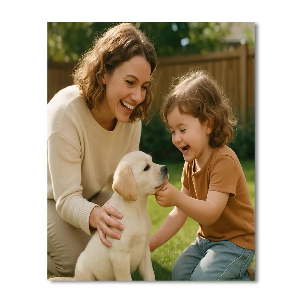 Puppy Introduction Number painting