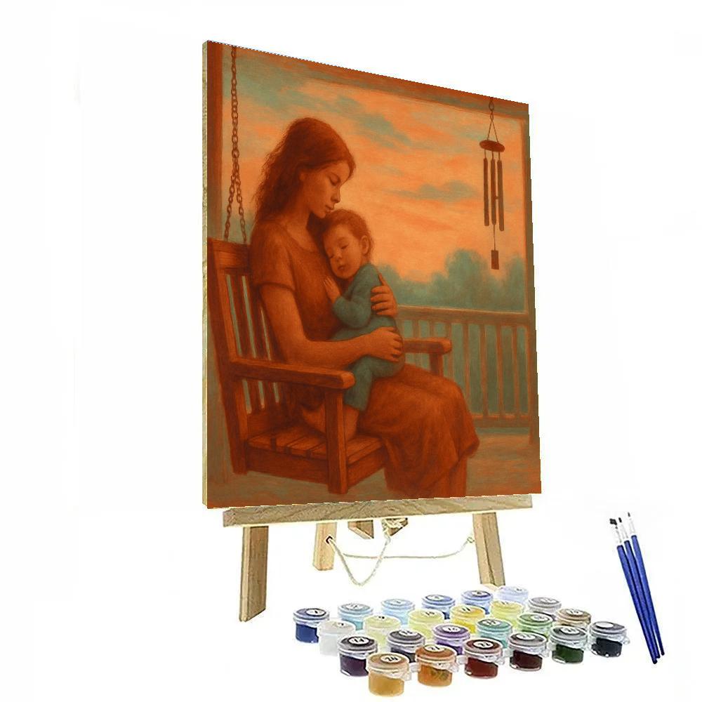 Sunset Porch Swing paint by number