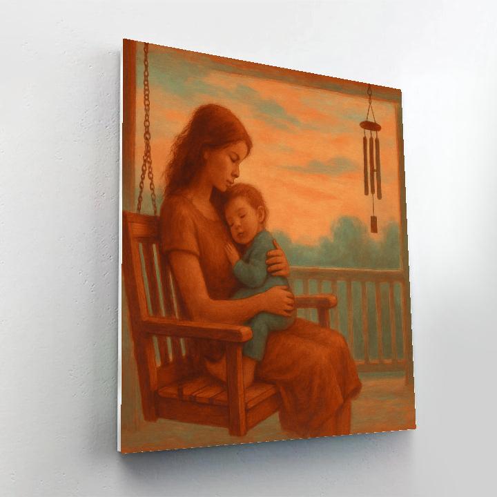 Sunset Porch Swing paint by number
