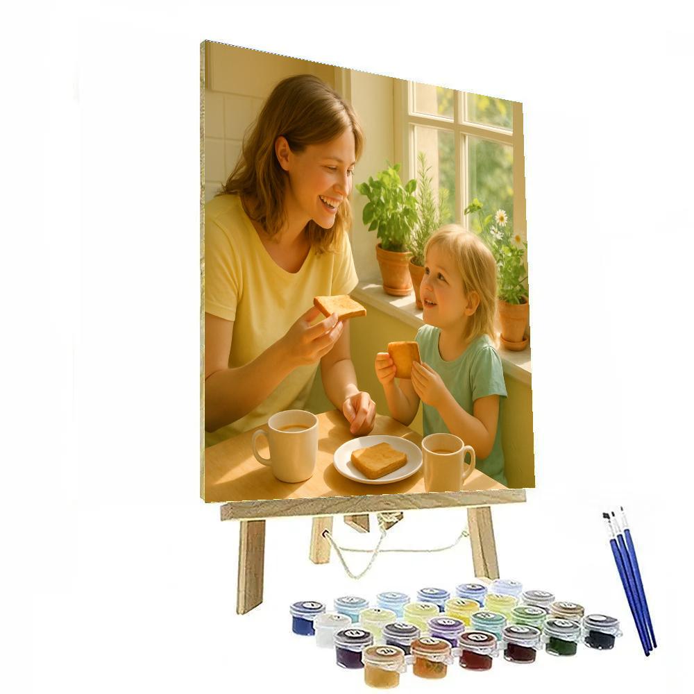 Window Garden Breakfast Numbered painting kits
