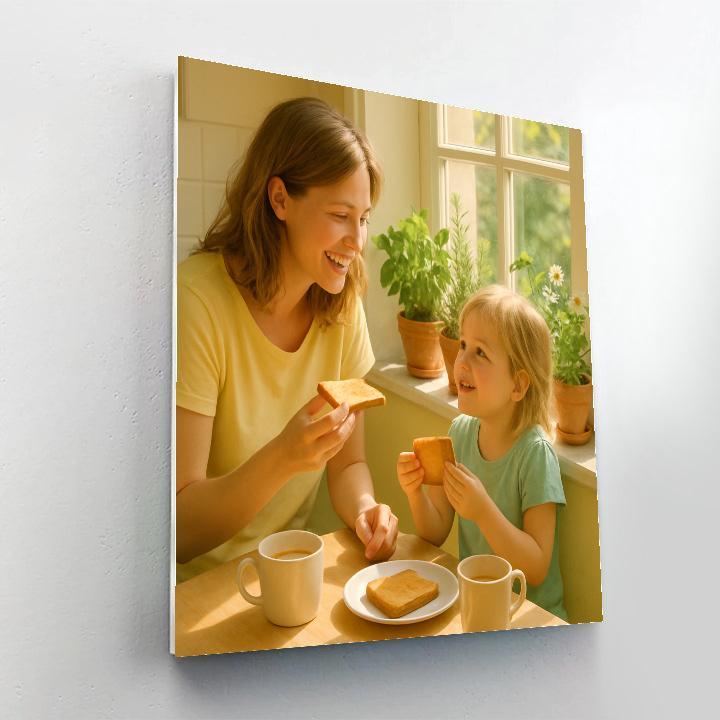 Window Garden Breakfast Numbered painting kits